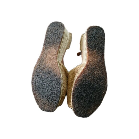 UGG Ankle Strap Wedge Espadrille Jute Platform Sandals Open Toe Womens 9 Boho - Picture 7 of 7